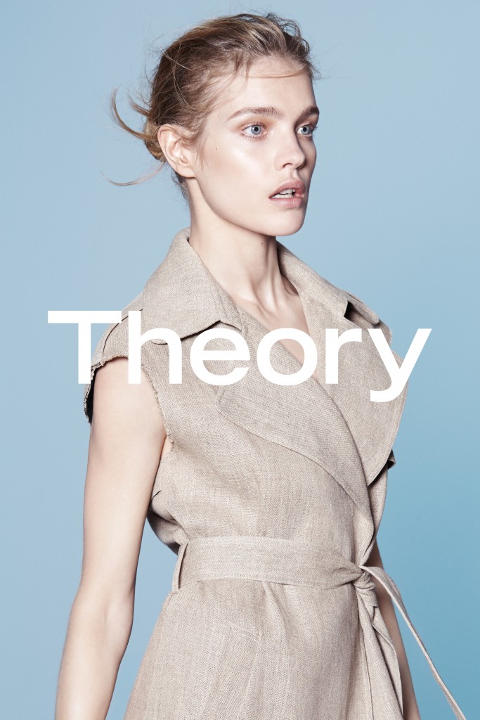 THEORY DAVID SIMS NATALIA VODIANOVA THEORY UNVEILS NEW LOGO WITH THEIR SPRING-SUMMER 2015 CAMPAIGN