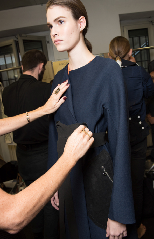 SportmaxSS16 Backstage exclusive pictures at Milan fashion week