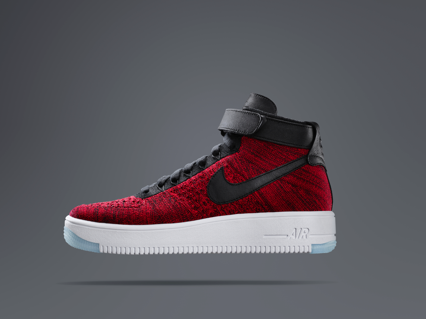 nike air force 1 flyknit university red