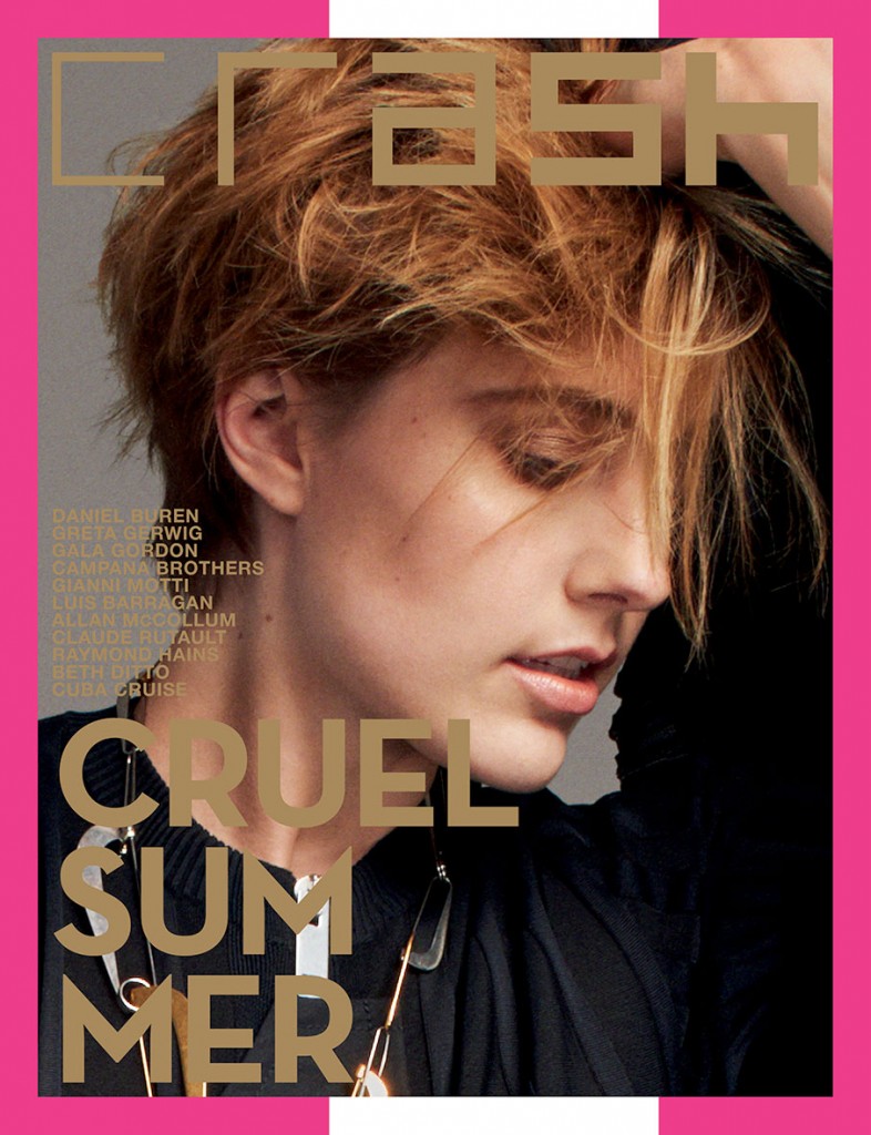 CRASH 76 Greta Gerwig special cover project by Daniel Buren Crash Magazine Summer issue