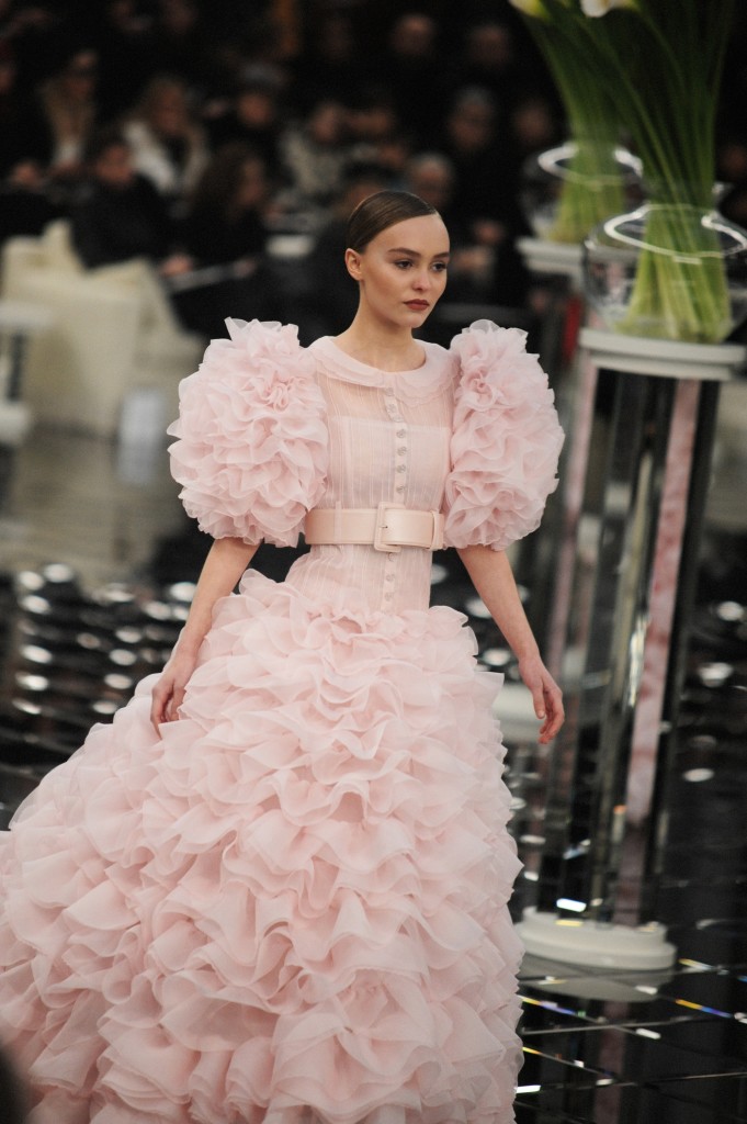 A model walks on the runway during the Chanel Haute Couture Spring Summer  2017 shows as part of Paris Fashion Week on January 24, 2017 in Paris,  France. Photo by Laurent Zabulon/ABACAPRESS.COM