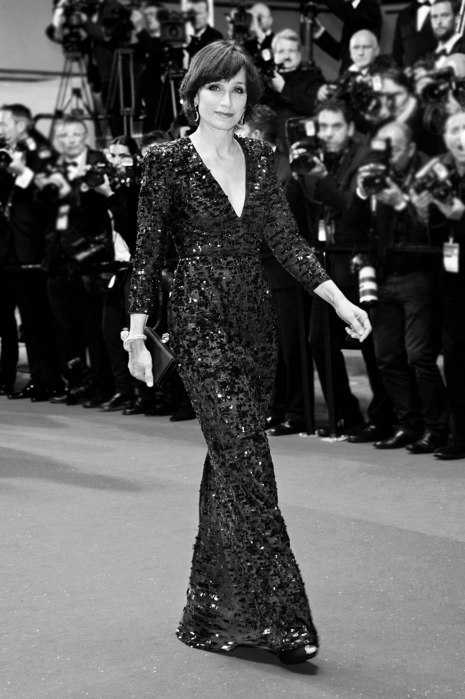 CANNES : SHARPEST LOOK OF THE DAY / KRISTIN SCOTT THOMAS WEARING A GIORGIO ARMANI PRIVE DRESS