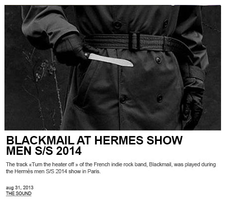 THE SOUND OF FASHION / HERMES MEN SHOW SS 2014