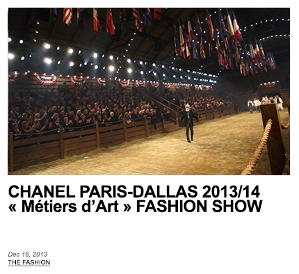 CHANEL PARIS-DALLAS 2013/14 « Métiers d’Art » FASHION SHOW