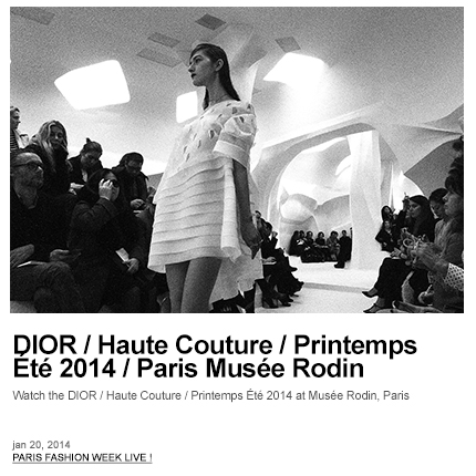 DIOR Haute Couture Printemps Été 2014