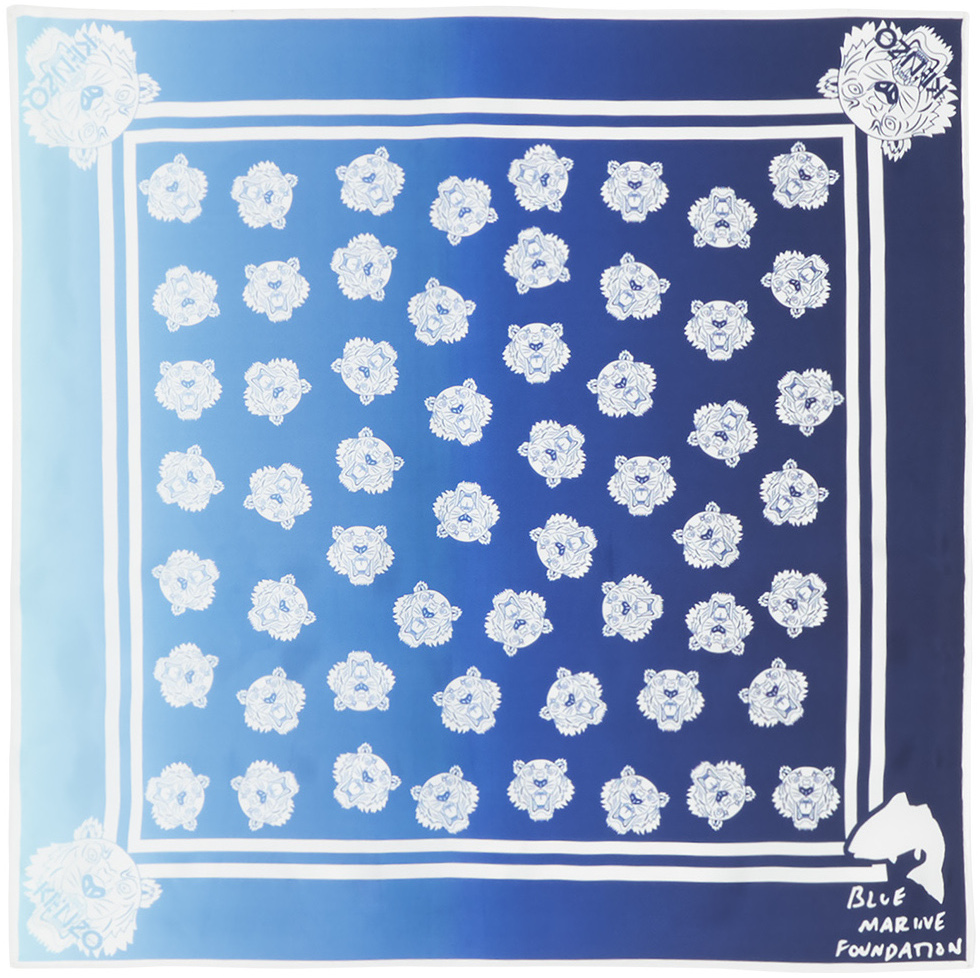 KENZO EXCLUSIVE CARRÉ SCARF FOR THE BLUE MARINE FOUNDATION