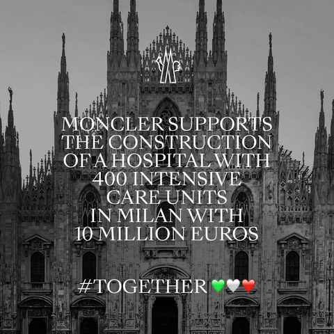 MONCLER SUPPORTS THE FIERA HOSPITAL PROJECT