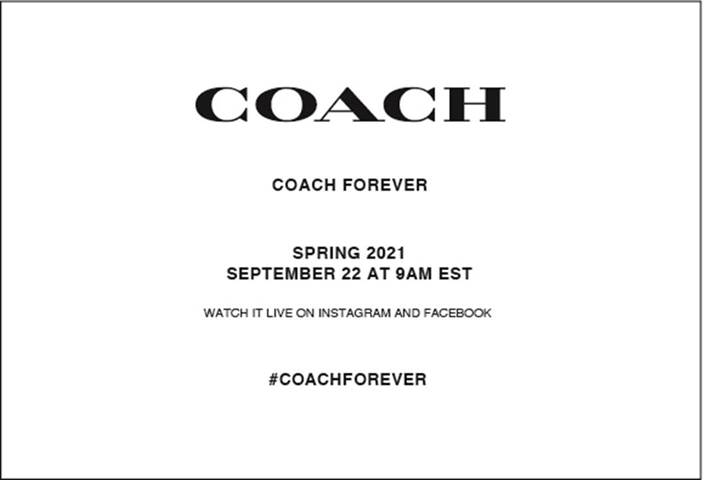COACH FOREVER: S/S 2021 COLLECTION LIVESTREAM