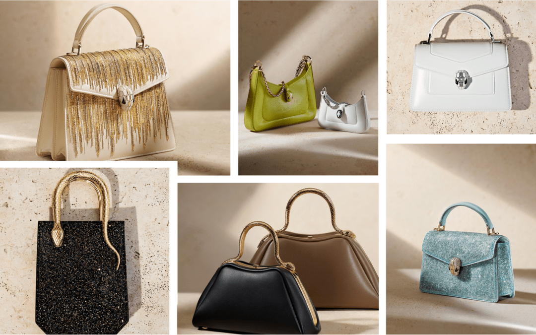 BULGARI COLLECTION OF LEATHER GOODS AND ACCESSORIES SS24: ROMAN LIGHTS AND BVLGARI ROMA BAG